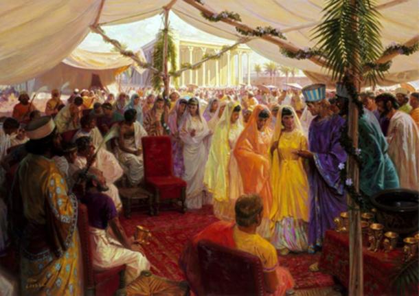 Alexander The Great Celebrates and Mass Marriage In Susa, Persia