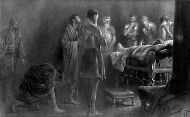 Alexander the Great on his deathbed.