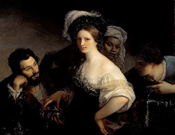 Alexandre Francois Xavier Sigalon - The Young Courtesan. 