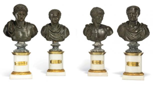 Along with the King Tut statue, Roman marble heads are being auctioned. (Christies)
