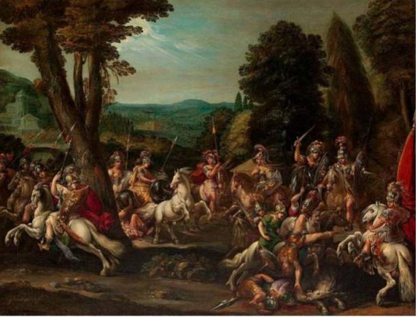 Amazon women triumph in battle. (Public Domain)