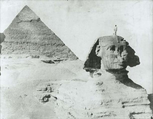 Una foto antigua de la Esfinge de Giza, alrededor de 1890. (Foto de los hermanos Zangaki/Dominio público)