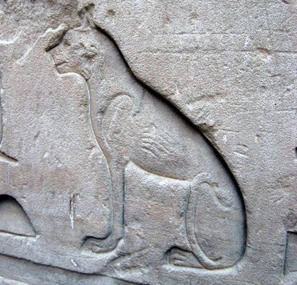 Ancient Egyptian relief in Edfu Temple