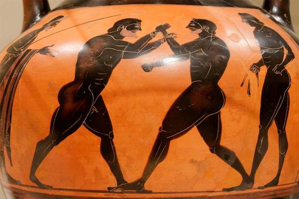 Ancient Greek Boxers on black-figure amphora. (Antimenes Painter/ CC BY 2.5)