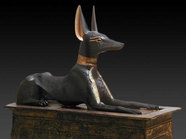 The Anubis Shrine of Tutankhamun was discovered in 1922 in the Valley of the Kings, topped by a statue of Anubis, in the form of a jackal or dog god. (Jon Bodsworth / Public domain)