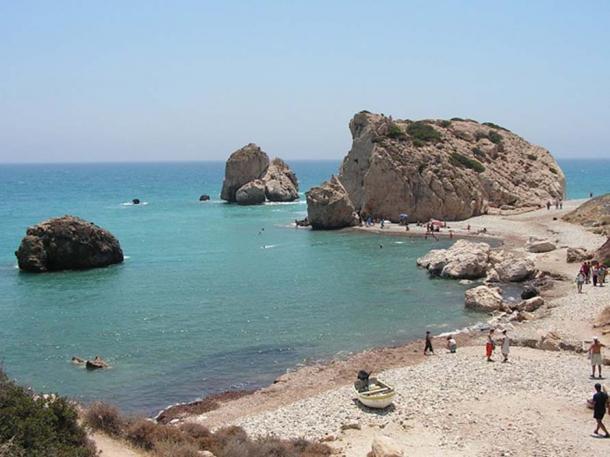 Aphrodite’s Rock, on the coast in Paphos, western Cyprus.