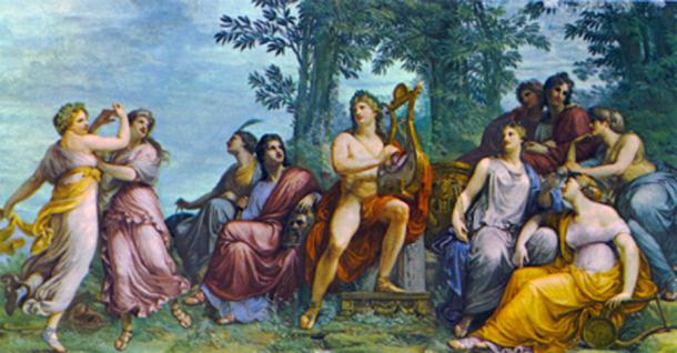 Apollo and the Muses on Parnassus. (Kameraad Pjotr / Public Domain)