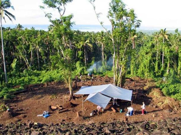 Archaeological dig at Pulemelei. (Photos by World Monument Fund)