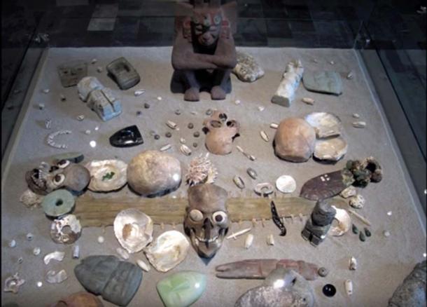Archaeologists have fond numerous items in a site that is believed to be an Aztec Royal Burial. (Leonardo López Luján)