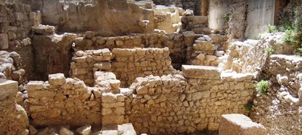Area of excavation near the Western Wall in Jerusalem where the seal has been found.