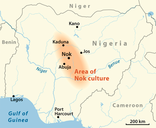 Area of the Nok culture (CC by SA 30)