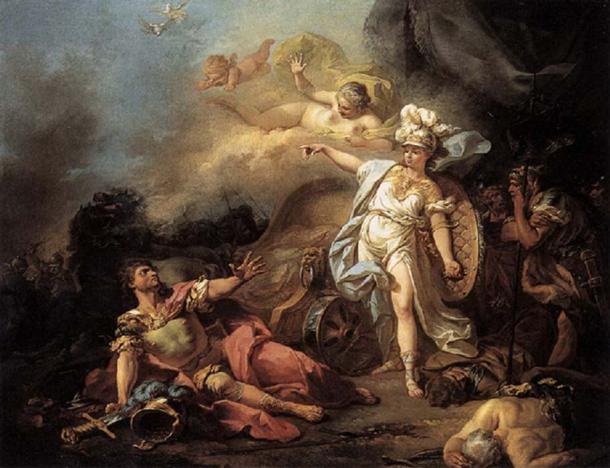 ‘The Combat of Ares and Athena’ (1771) by Jacque-Louis David.