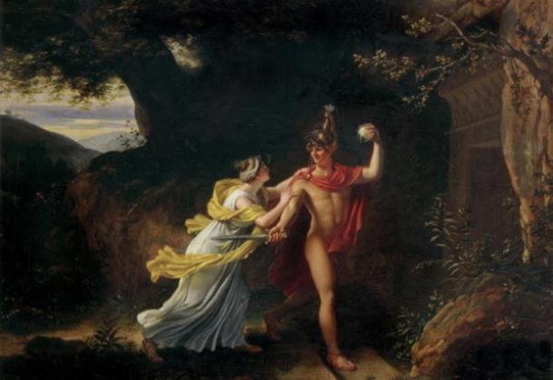 Ariadne and Theseus by Jean Baptiste Regnault (1754 – 1829) Musee des Beaux-Arts, Rouen (Public Domain)