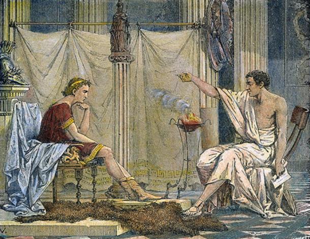 Aristotle teaching Alexander the Great 