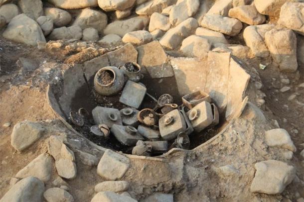 Artefactos encontrados en el sitio de excavación de Seobongchong. (Museo Nacional de Corea)