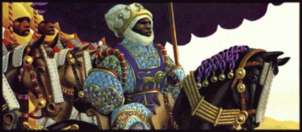 Ilustración artística de Mansa Musa.