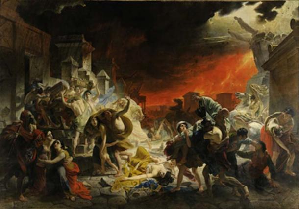 Artist's impression of the eruption of Mount Vesuvius in Pompeii. (Dcoetzee / Public Domain)