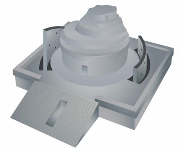 Artist’s rendering of the movable façade provides an idea for how they were positioned within the massive slots. (Via author)