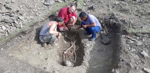 Artur Kharinsky and his colleagues found the grave in Northern Mongolia, close to the Russian border. (Artur Kharinsky/The Siberian Times)