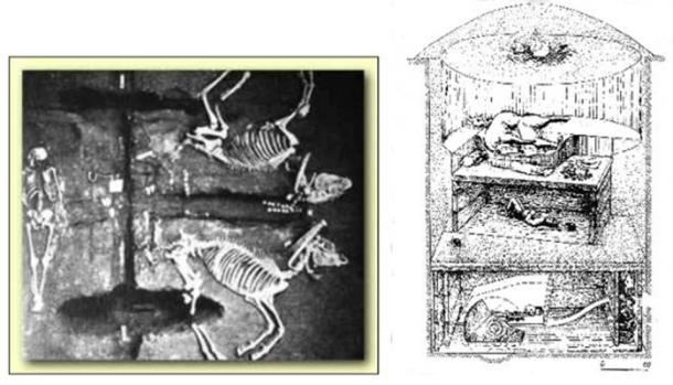 Aryans sacrificed their horses and were buried together. (ancient-wisdom)