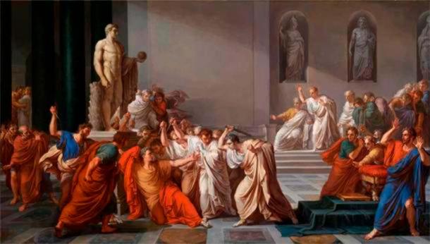 The uber-famous Assassination of Julius Caesar. (Public Domain)