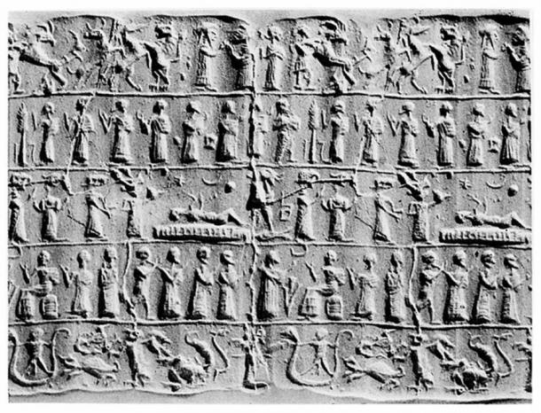 Assyrian Cylinder depicting an exorcism.