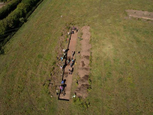 At the dig site of Aebbe’s monastery the team discovered bones which have dated back to the 7th to 9th centuries. (Maiya Pina- Dacier / DIGVENTURES/AERIAL-CAM)
