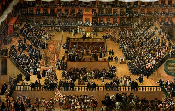 Auto de Fe in the Plaza Mayor of Madrid.
