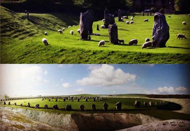 Reconstruction of Avebury Stone Circle, Wiltshire, England. (Author provided)
