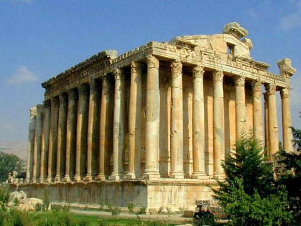 Baalbek temple complex boasts two of the largest Roman temple ruins: The Temple of Bacchus, as shown in this photograph and the Temple of Jupiter. (CC BY-SA 3.0)