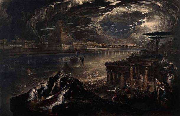 The Fall of Babylon; Cyrus the Great defeating the Babylonian army (1831). Mezzotint by John Martin. (Welcome Trust/CC BY 4.0)