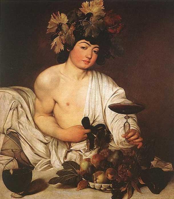 Bacchus’ by Caravaggio.