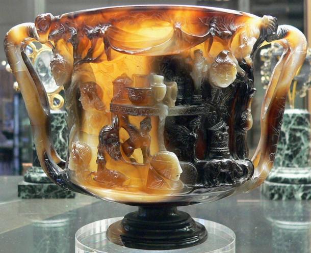 Back view of the Cup of the Ptolemies.