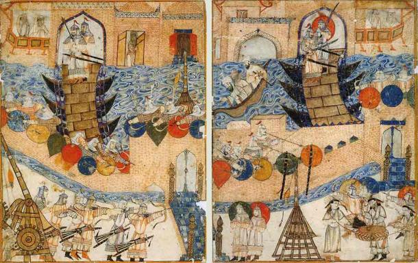 A 14th century depiction of the siege of Baghdad by the Mongols in 1258, which brought the Abbasid Caliphate to an end.  (Public domain)