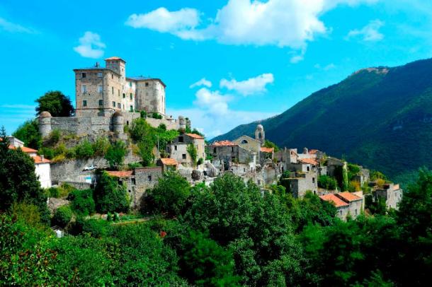 Balestrino, Italy. Source: McoBra89 / Adobe Stock. Balestrino is composed by the old historic town, upon a hill, and the new town below it. Abandoned in 1953 for hydrogeological instability, the old centre is a ghost town.