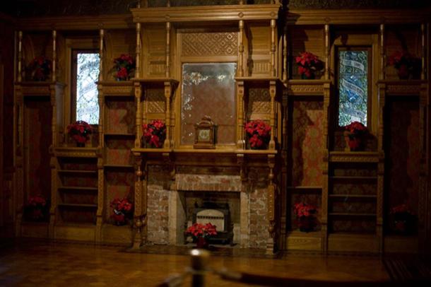 The Ballroom Fireplace at the Winchester House.