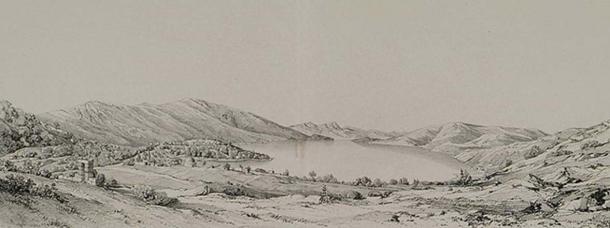 Bargylia in 1838 by Léon de Laborde. (Public Domain)