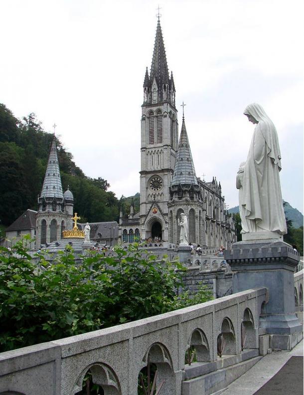 The Basilica of the Immaculate Conception, commonly known as the Upper Basilica, Lourdes.