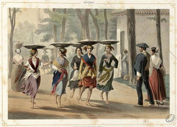 Basque women in Bayonne (1852). 