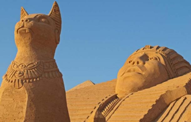 Bastet, la diosa felina egipcia.  Fuente: malcapone / Adobe Stock.
