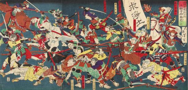 The Battle of Azukizaka was the climactic clash between Ieyasu and the Ikki Sohei warrior monks. (Public Domain)