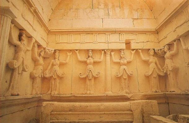 Beautiful friezes are found within the Thracian Tomb of Sveshtari, Bulgaria.
