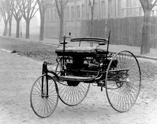 The Benz Patent-Motorwagen, first built in 1885. 
