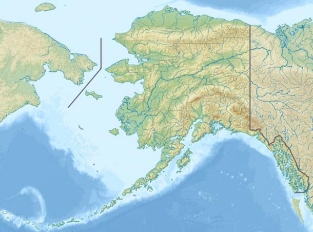 Map showing the location of Bering Land Bridge National Preserve