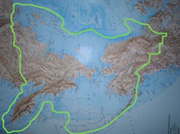 Beringia coverage at the time of the Denisovan. (Roblespepe / Public Domain)