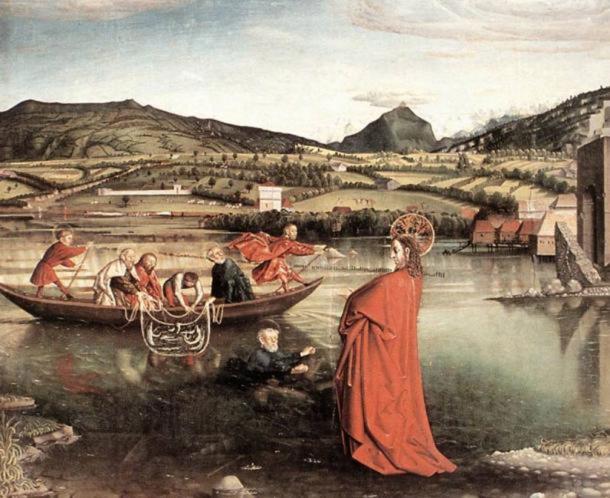 Biblical scene of a fishing village. (Public Domain )