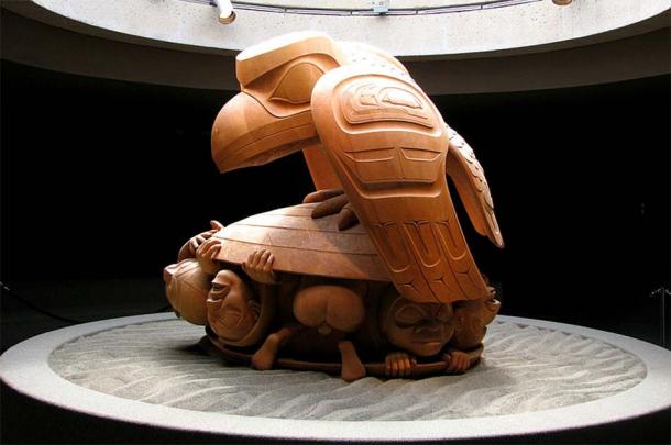 Bill Reid's Raven and the First Men (1980), UBC Museum of Anthropology, depicts a scene from the Haida creation myth. The Raven represents both the creator and trickster figures, common to many mythologies. (D. Gordon E. Robertson/CC BY-SA 3.0)