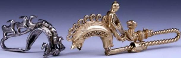 Comparison of the Braganza Brooch with a silver fibula.