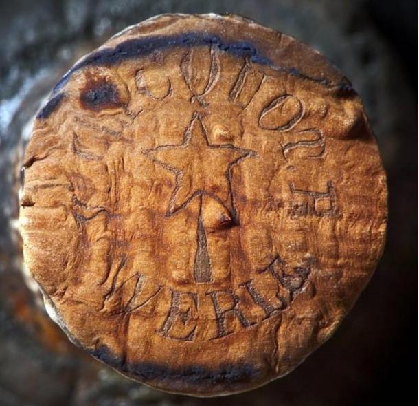 Branding on the corks helped identify the origins of the 170-year-old champagne. 