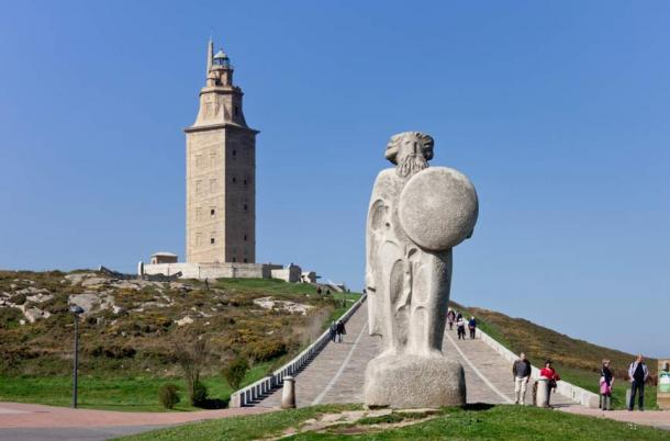 Breogan and the Tower of Hercules, A Coruña, Galicia, Spain